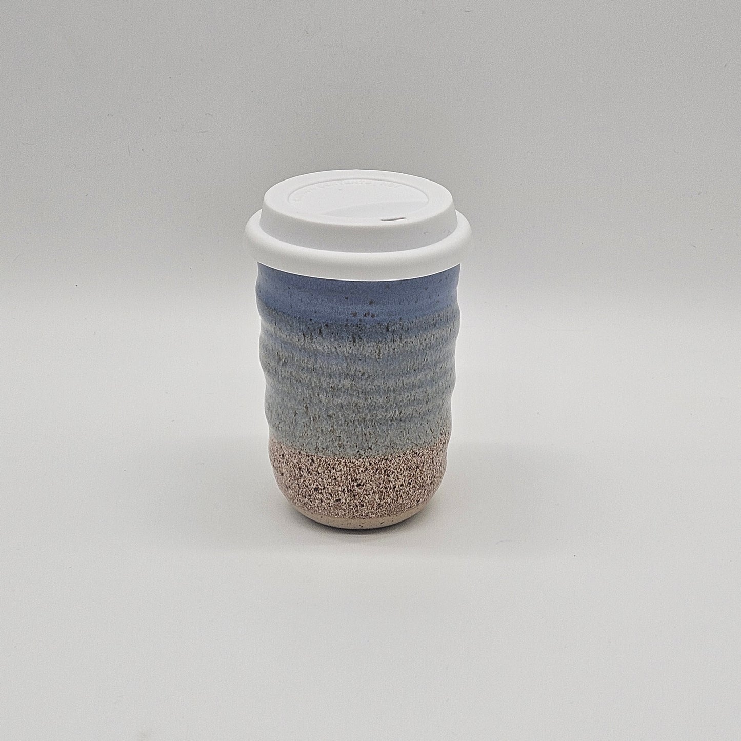 Tasse de voyage avec couvercle (12 oz) - Vague du Titanic/Flocons