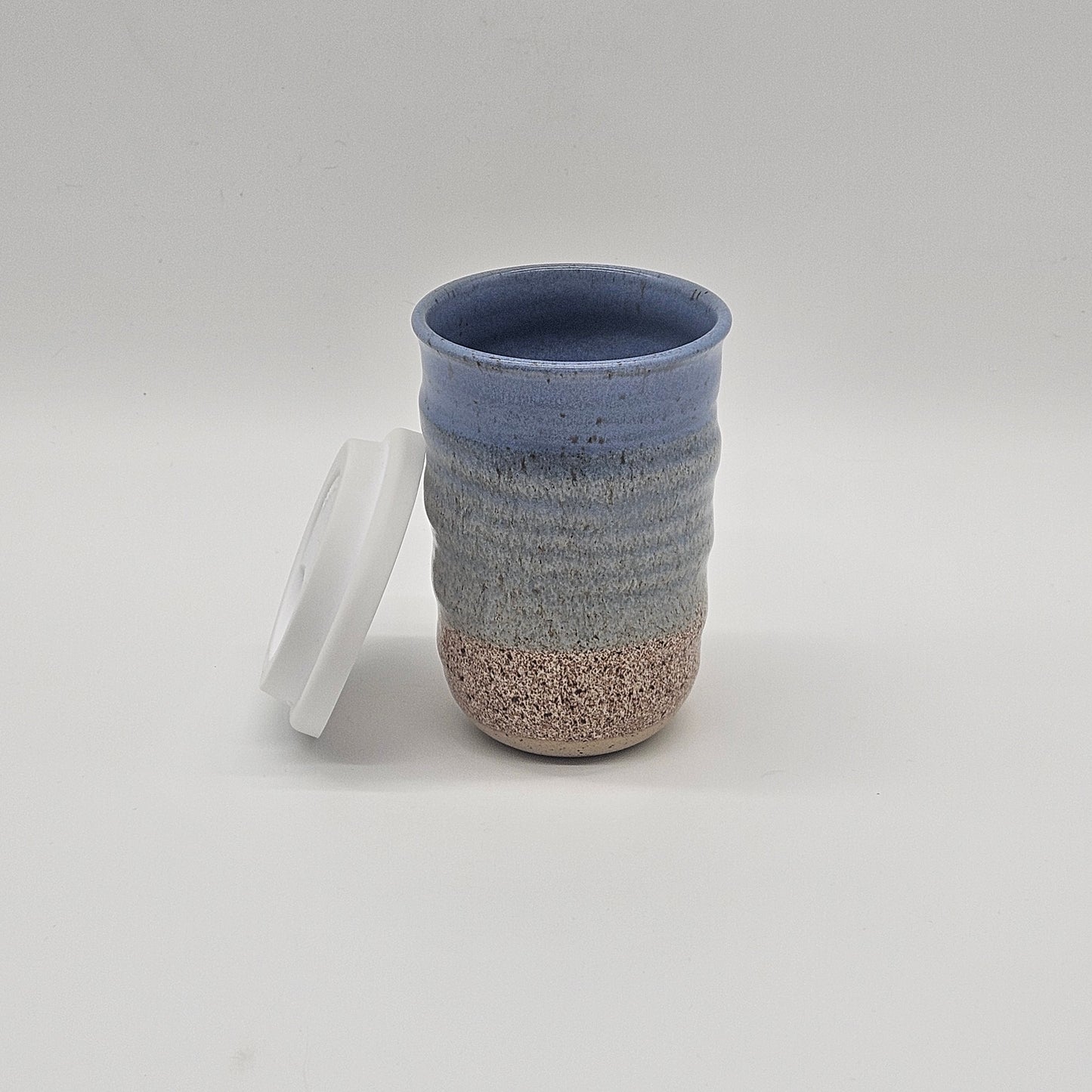 Tasse de voyage avec couvercle (12 oz) - Vague du Titanic/Flocons