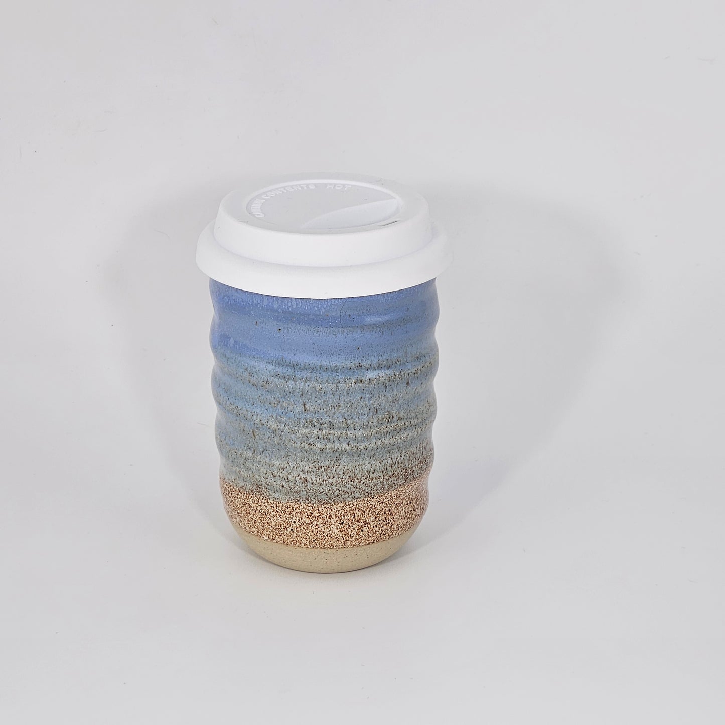 Tasse de voyage avec couvercle (12 oz) - Vague du Titanic/Flocons