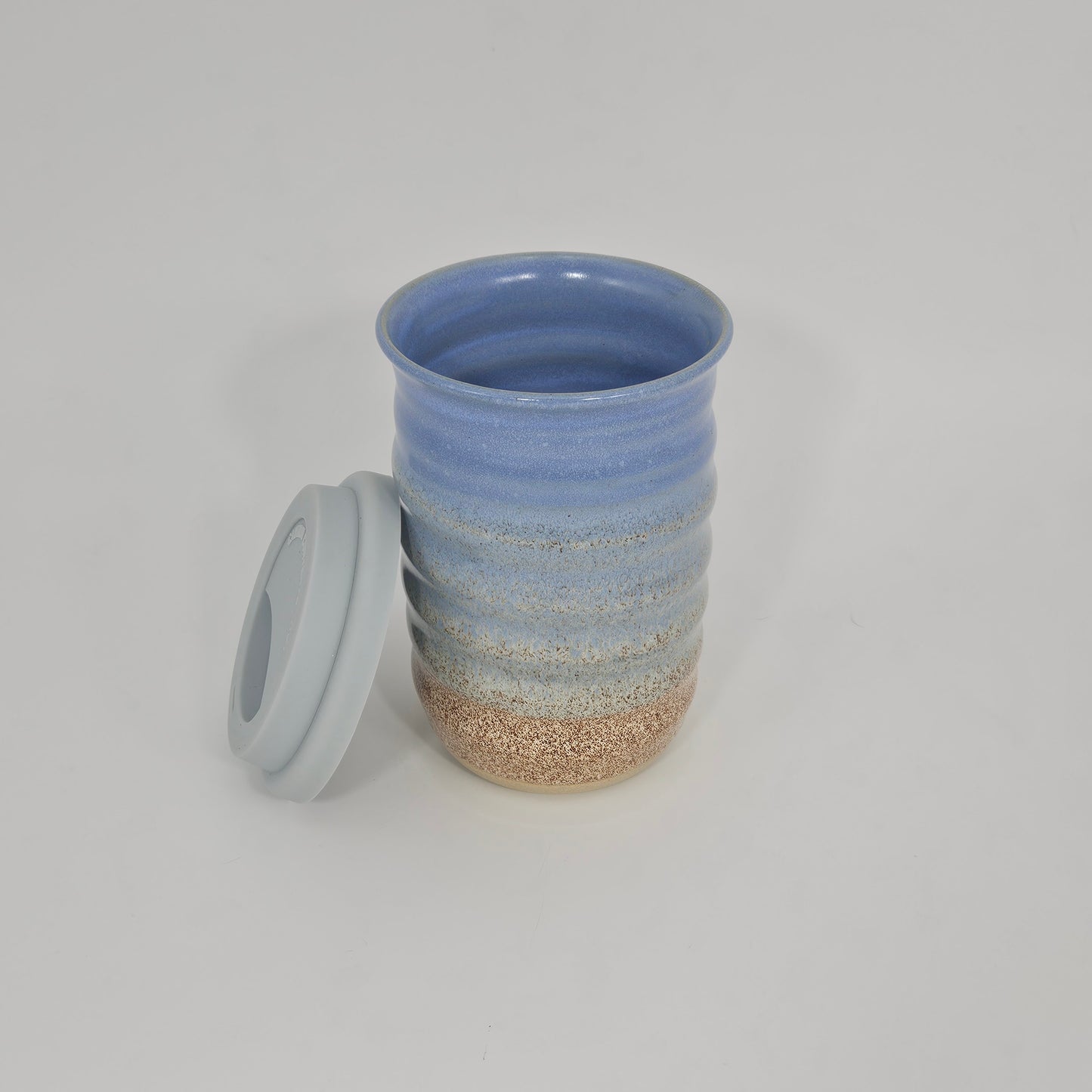 Tasse de voyage avec couvercle (12 oz) - Vague du Titanic/Flocons