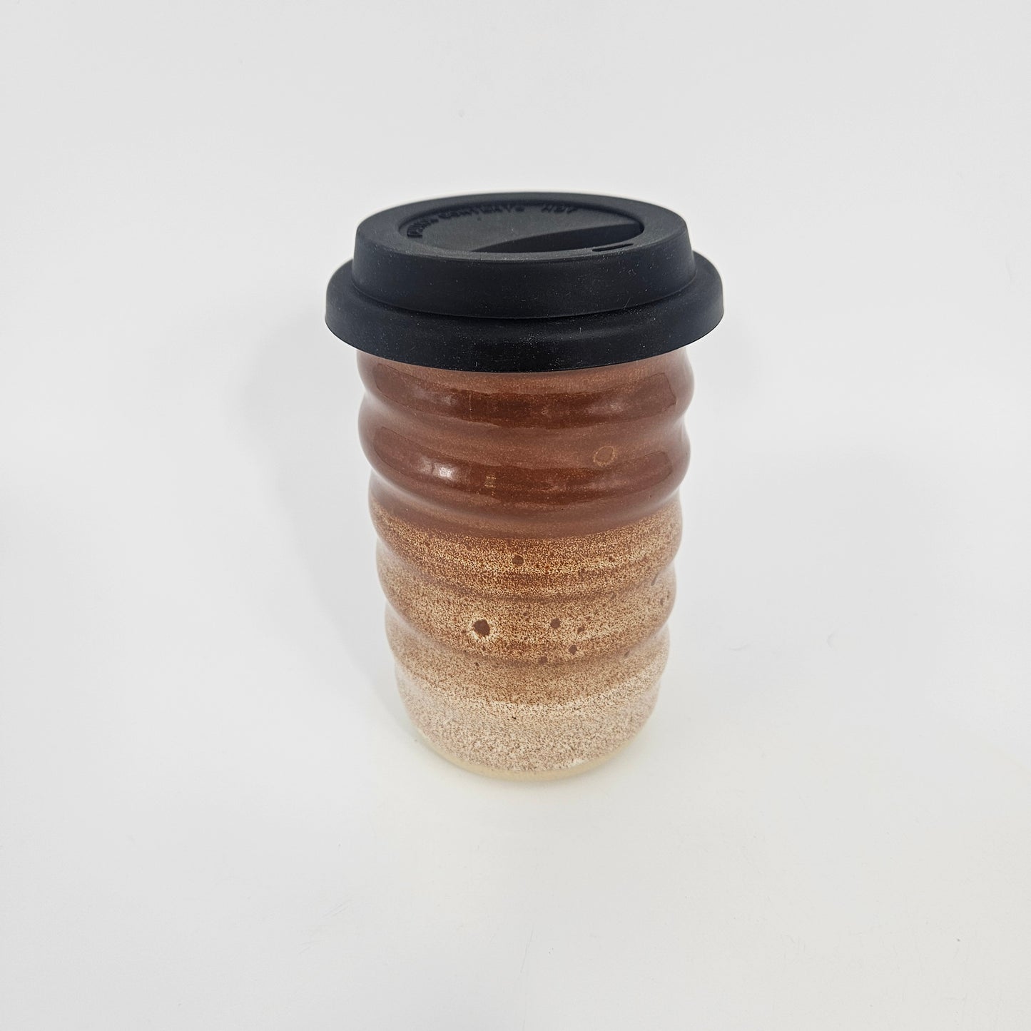 Tasse de voyage avec couvercle (12 oz) - Seigle/Flocons