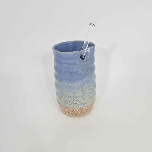 Iced Coffee Tumbler (12 oz) - Titanic Wave/Snowflecks
