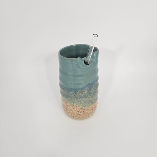 Iced Coffee Tumbler (12 oz) - Cobaltic Sea/Snowflecks