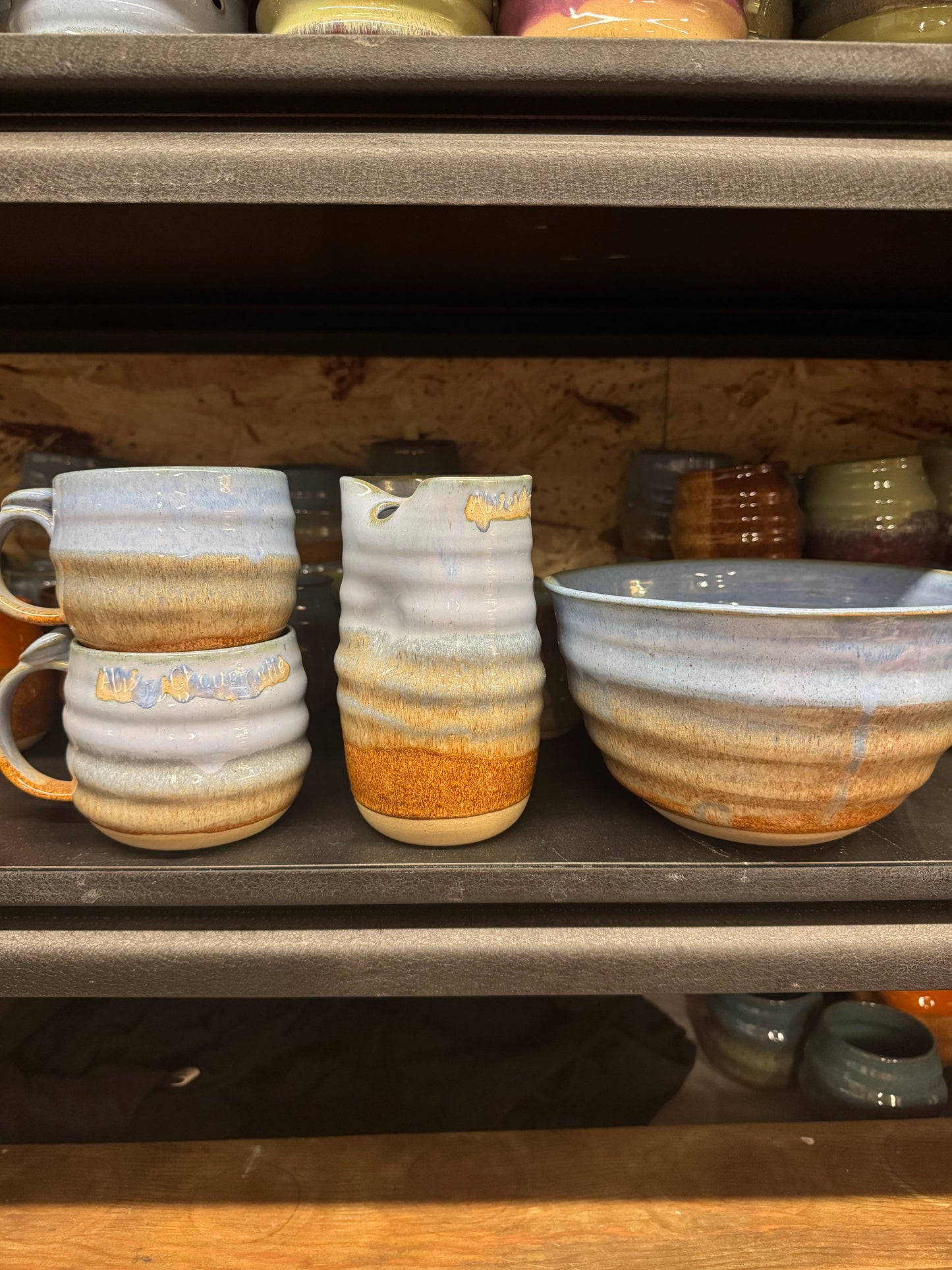 Custom Pottery Bundle - Titanic Wave/Snowflecks
