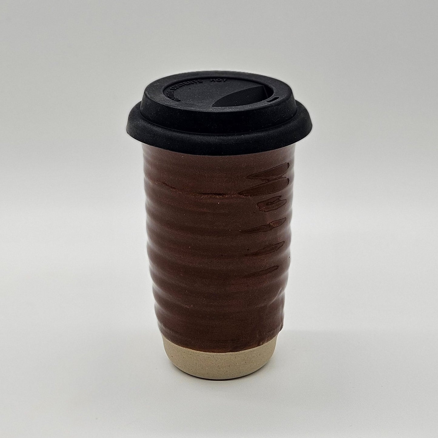 Tasse de voyage avec couvercle (12 oz) - Bruissement d'automne