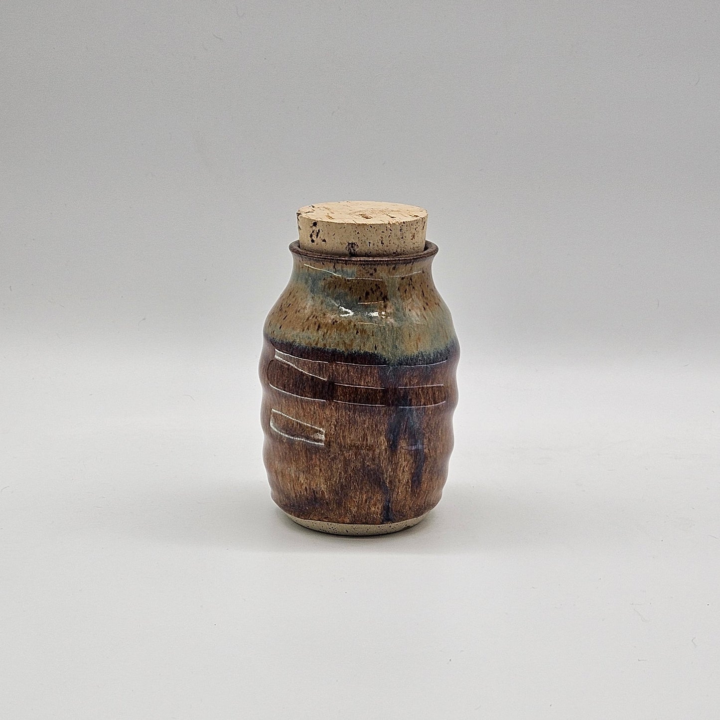 Jar with Cork Lid - Ferric Fervor/Snowflecks