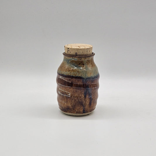 Jar with Cork Lid - Ferric Fervor/Snowflecks