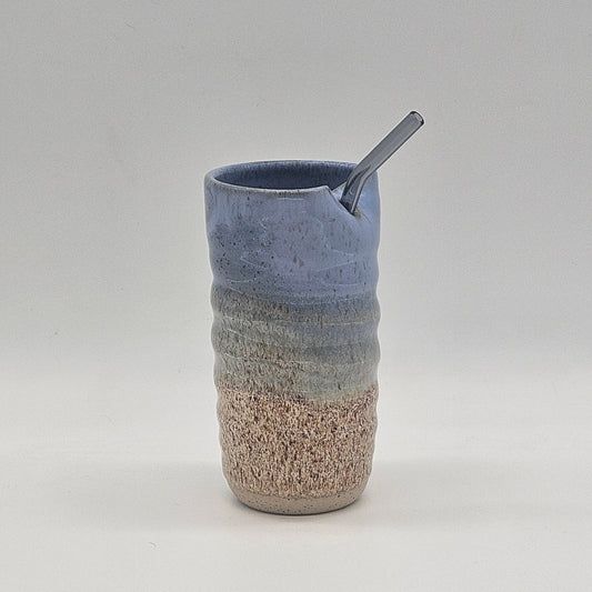 Cup with Straw (16oz) - Titanic Wave/Snowflecks