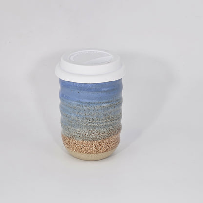 Tasse de voyage avec couvercle (12 oz) - Vague du Titanic/Flocons