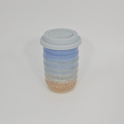 Tasse de voyage avec couvercle (12 oz) - Vague du Titanic/Flocons