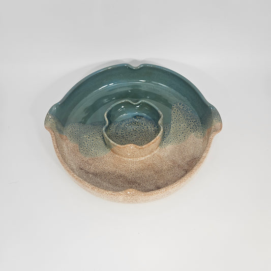 Serving Platter - Cobaltic Sea/Snowflecks