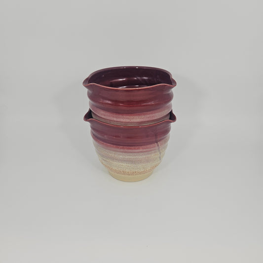 Ramen Bowl Set - Red Wine/Snowflecks