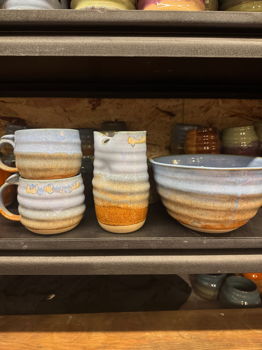 Custom Pottery Bundle - Titanic Wave/Snowflecks